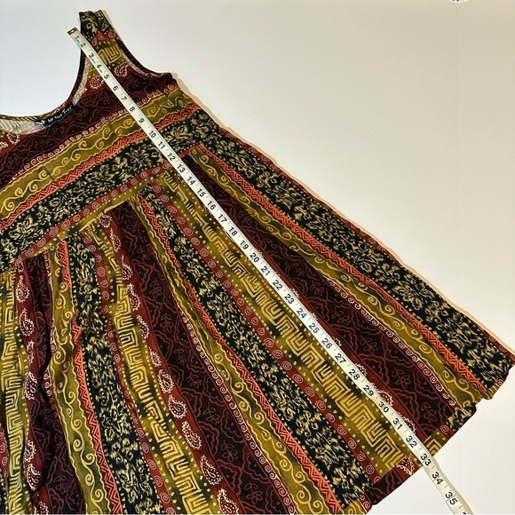 Vintage 90s All That Jazz Mini Babydoll Dress Guatemalan Rayon - Picture 6 of 7